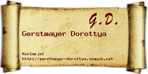 Gerstmayer Dorottya névjegykártya